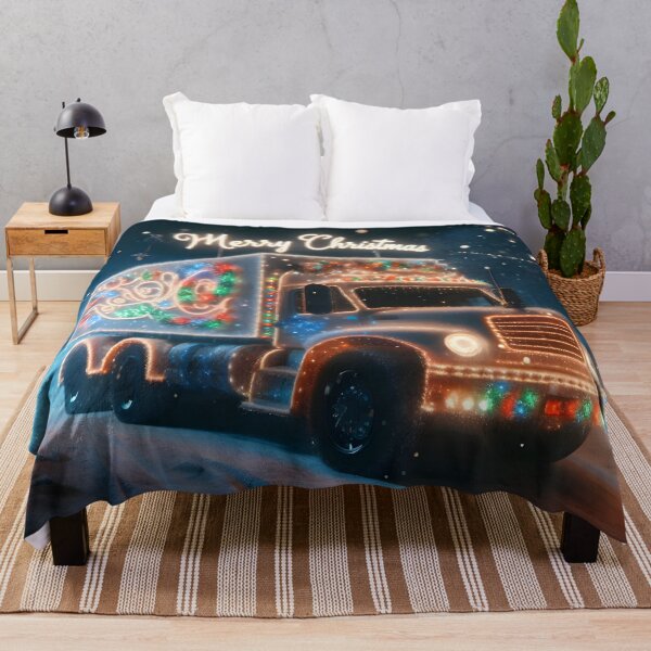 Item preview, Merry Christmas truck designed and sold by AI-Only Creations.