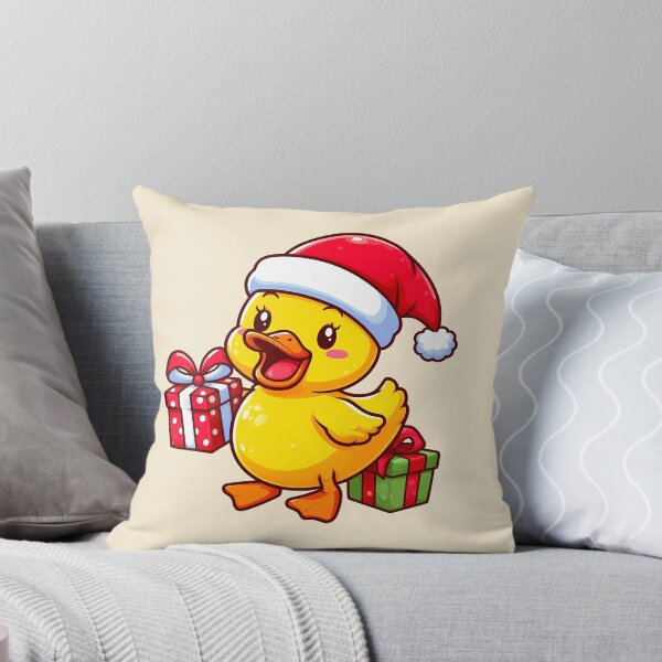 Item preview, Cute Santa Duckling With Gift Box designed and sold by Lyssarien.