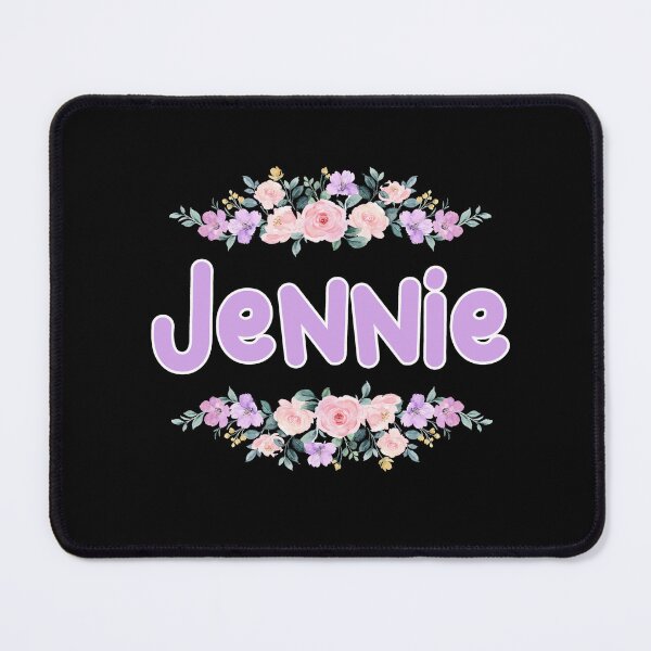 Item preview, Purple Flower Jennie Name Label (Black) designed and sold by NormadWorld.