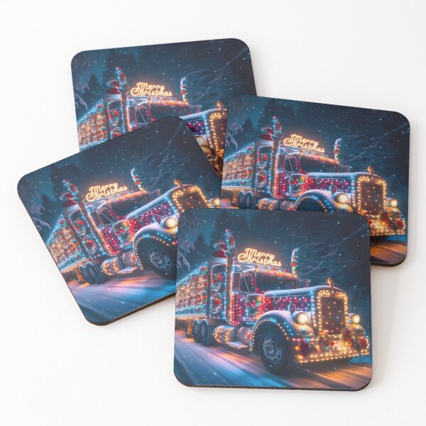 Item preview, Merry Christmas truck designed and sold by AI-Only Creations.