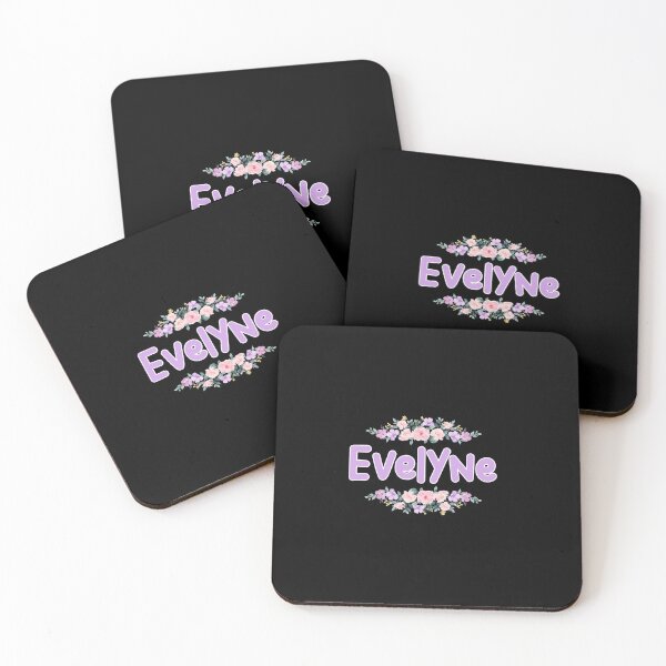 Item preview, Purple Flower Evelyne Name Label (Black) designed and sold by NormadWorld.