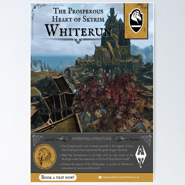Item preview, Whiterun travel poster designed and sold by CheeseAtronach.