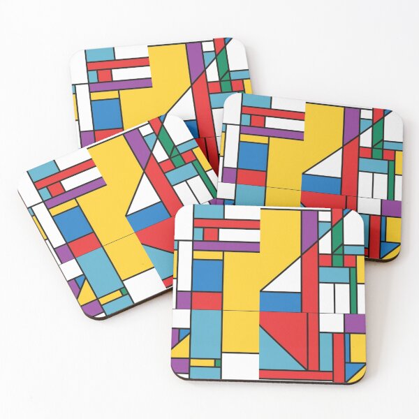 Item preview, Mondrian style composition designed and sold by hitNmiss.