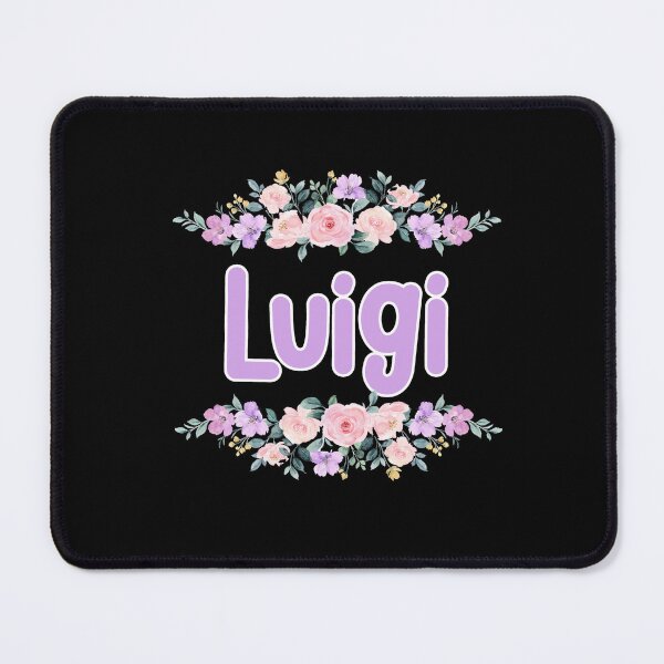Item preview, Purple Flower Luigi Name Label (Black) designed and sold by NormadWorld.