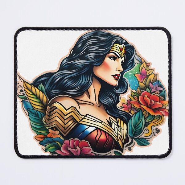 Item preview, Wonder women floral tattoo art designed and sold by 99Brooklynn99.