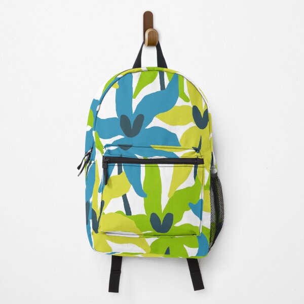 Item preview, Abstract Vintage Hawaiian Flowers in Blue and Green designed and sold by Deutschic.