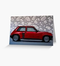 Renault 5 Turbo 2 1980 Painting Greeting Card