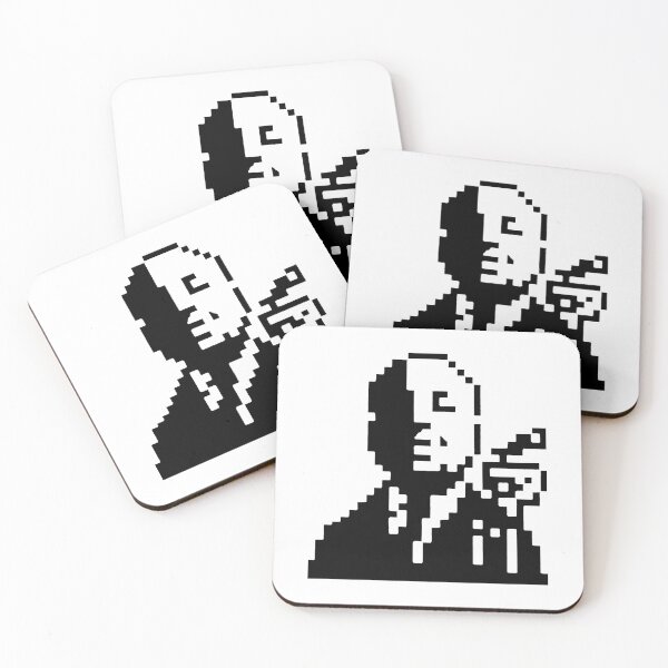 Item preview, Vintage 8-Bit Alfred Hitchcock Pixel Art Portrait - Classic Film Director designed and sold by PixelPunkster.