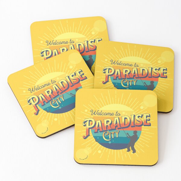 Item preview, Chrome Magnet - Welcome to Paradise CIty! designed and sold by Chrome-Magnet.