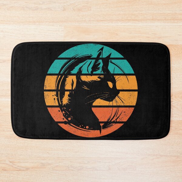 Item preview, Unique outline of a cat on retron sun designed and sold by LuckyFamily.