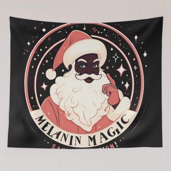 Item preview, Black Santa Melanin Magic Christmas Edition  designed and sold by KitonicTees.