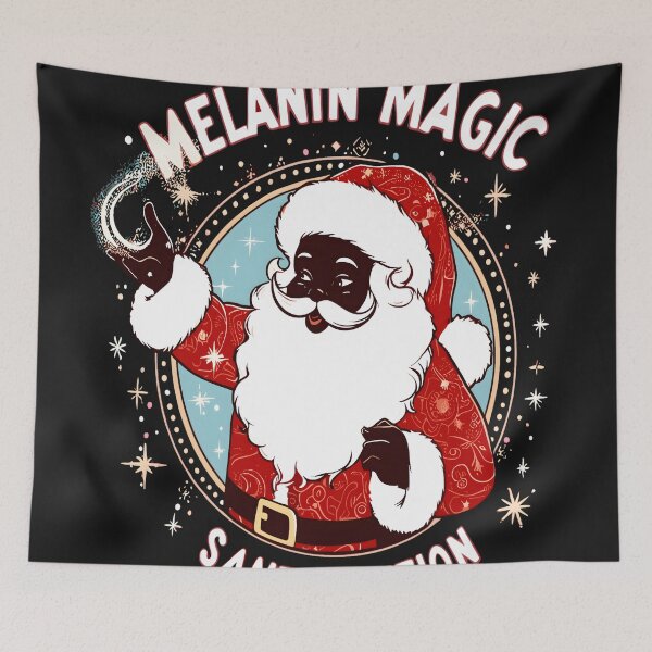 Item preview, Black Santa Melanin Magic Christmas  designed and sold by KitonicTees.