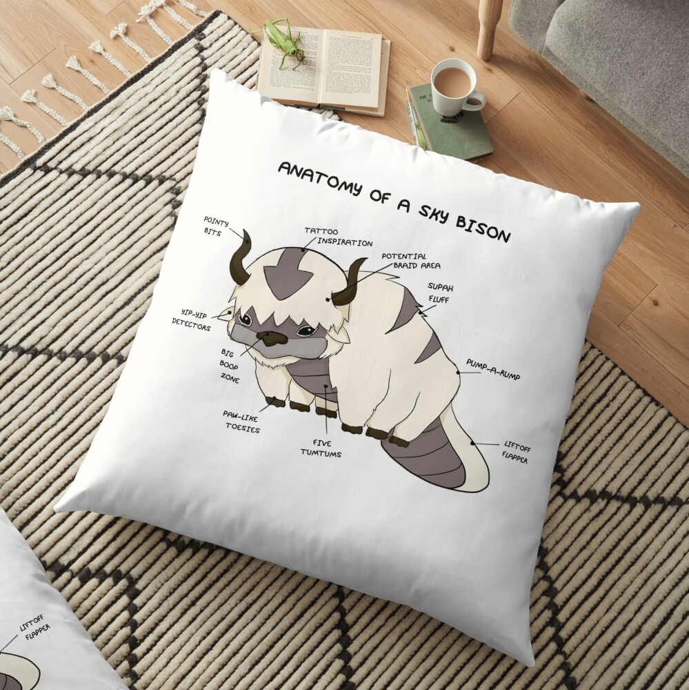 Anatomy of a Sky Bison Floor Pillow