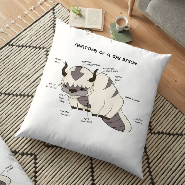 Anatomy of a Sky Bison Floor Pillow