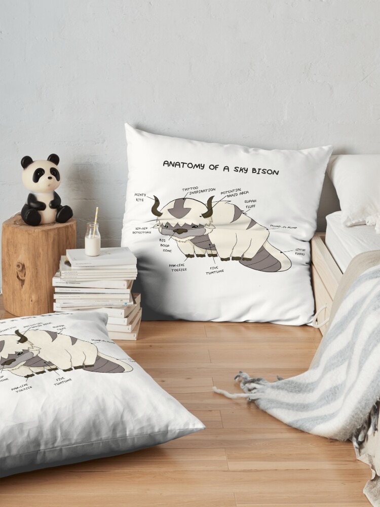 Alternate view of Anatomy of a Sky Bison Floor Pillow