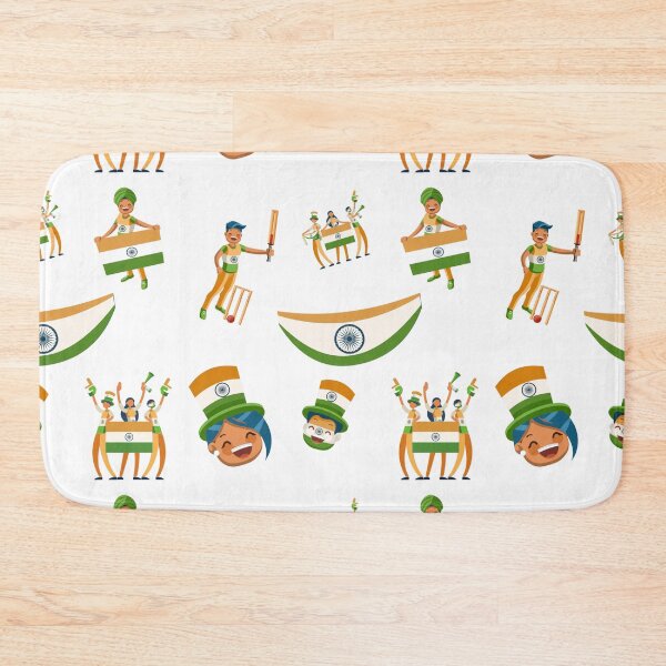 Item preview, Team India Cricket Triumph Seamless Pattern designed and sold by mushnpotato.