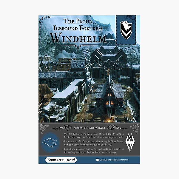 Item preview, Windhelm travel poster designed and sold by CheeseAtronach.