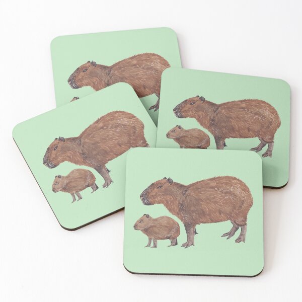 Item preview, CAPYBARA AND BABY designed and sold by BEATRIZ ABAITUA.