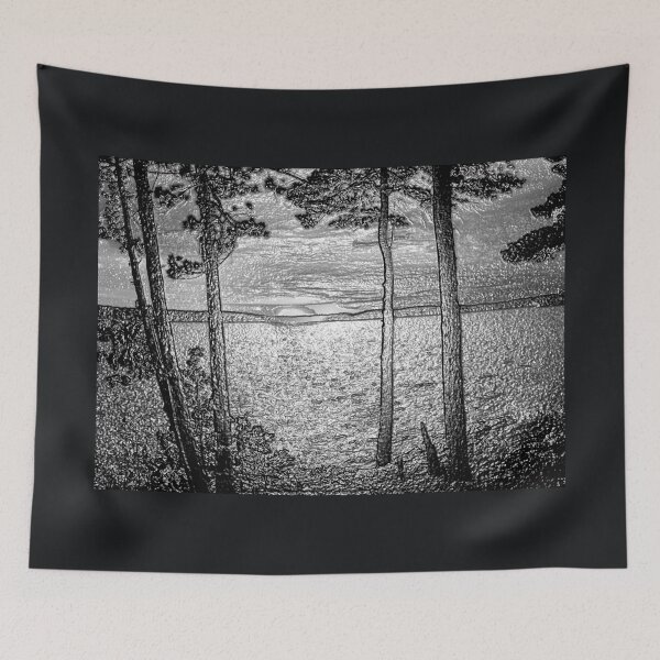 Item preview, Sunset At The Lake - Embossed-Available As Art Prints-Mugs,Cases,Duvets,T Shirts,Stickers,etc designed and sold by born30.