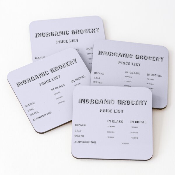 Item preview, Inorganic Grocery Price List designed and sold by sparkysrandom.