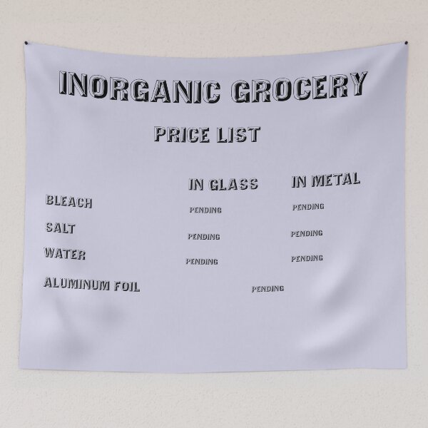 Item preview, Inorganic Grocery Price List designed and sold by sparkysrandom.