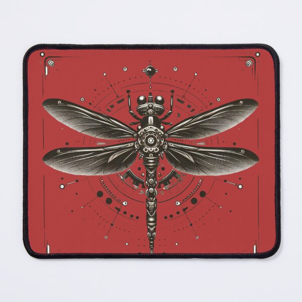 Item preview, Black and White Steampunk Dragonfly designed and sold by organicgal.