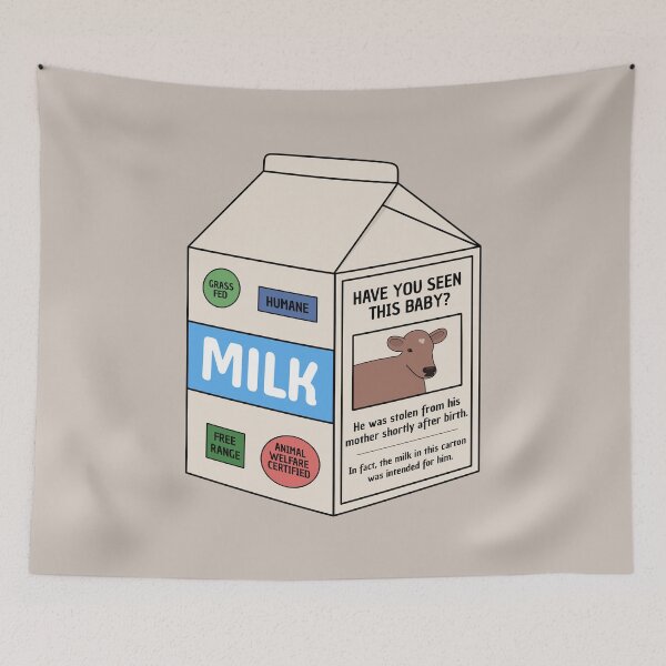 Item preview, Have you seen this baby? Milk carton - Go Vegan designed and sold by GrassFedVegan.