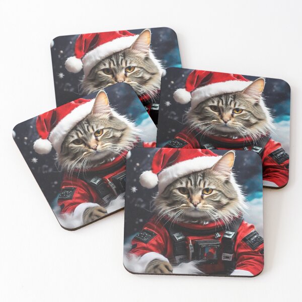 Item preview, Cosmic Catventure: Santa Claus Cat Astronaut in Space designed and sold by RK - Shop.