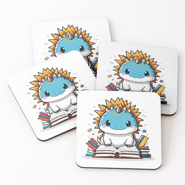 Item preview, Baby stegosaurus dinosaur reading book designed and sold by MindFrank.