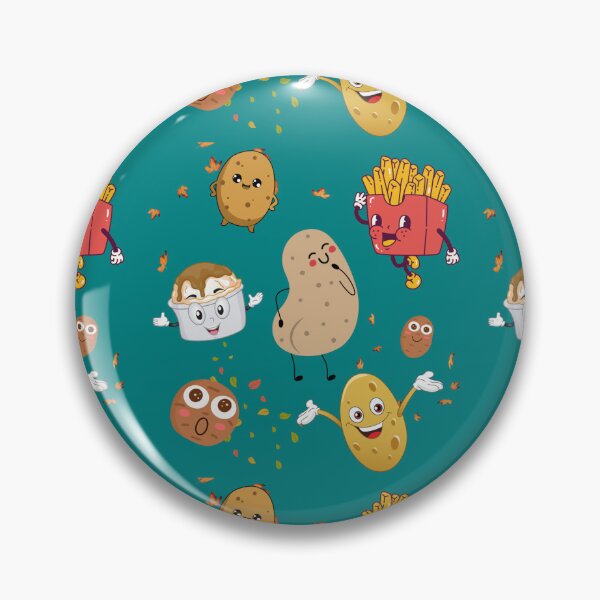 Item preview, Funny and Savory Potatoes Seamless Pattern designed and sold by mushnpotato.