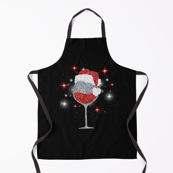 Item preview, Copa de vino con purpurina navideña y gorro de Papá Noel designed and sold by SimpleSteve.