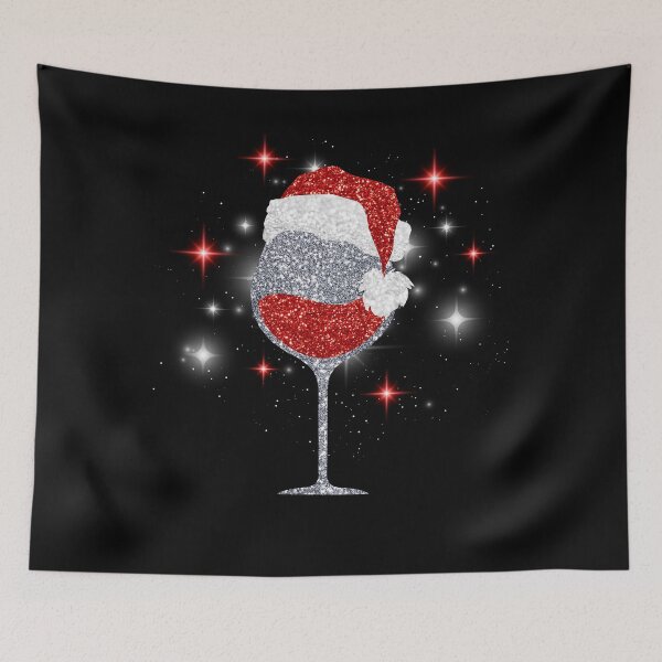 Item preview, Santa Hat Christmas Glitter Wine Glass designed and sold by SimpleSteve.