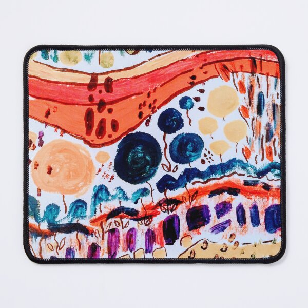 Item preview, Abstract orange and blue scene designed and sold by ArtbyColleen.