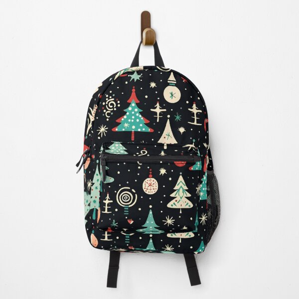 Item preview, Christmas Trees Seamless Pattern on Black Background designed and sold by overheadclick.