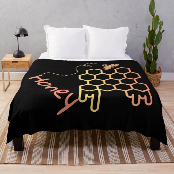 Item preview, Golden honeycomb with flying bee designed and sold by LuckyFamily.