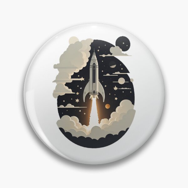 Item preview, Retro Space Rocket Launch #13 designed and sold by Qlutique.