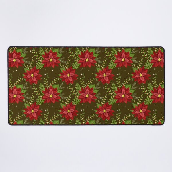 Item preview, Festive Poinsettia Floral - Brown designed and sold by JaselviiStudio.