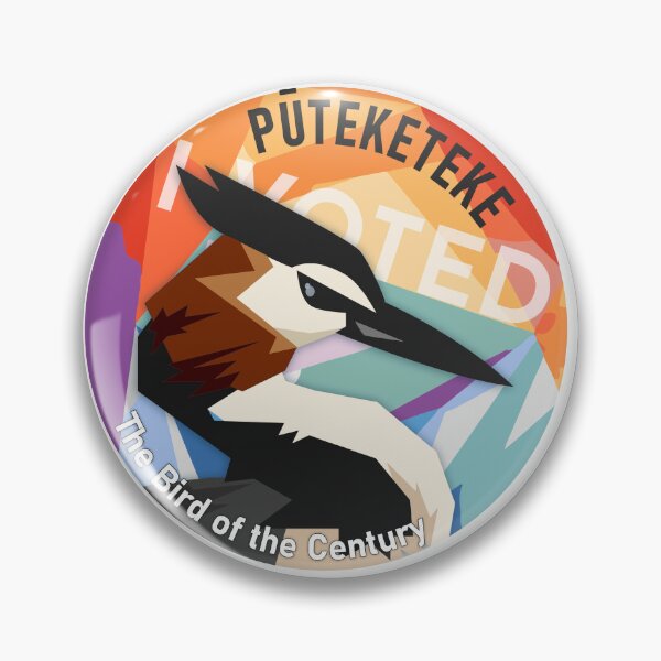 Item preview, I Voted for Pūteketeke - The Bird of the Century designed and sold by Tangibles.