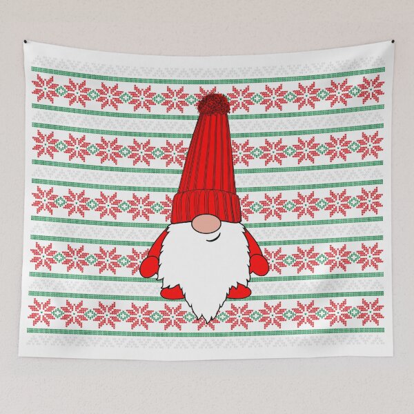 Item preview, Krimbles Cheeky Festive Gonk Holiday Gnome Poinsettia Ugly Christmas Sweater designed and sold by Krimbles.