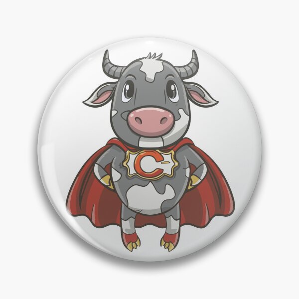 Item preview, MY FRIENDLY COW IS A SUPER HERO designed and sold by NebulaWhimsy.