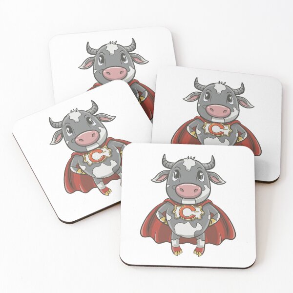 Item preview, MY FRIENDLY COW IS A SUPER HERO designed and sold by NebulaWhimsy.