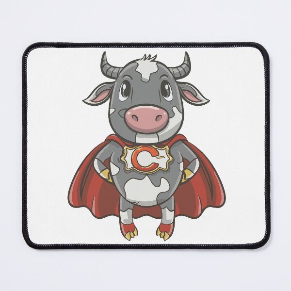 Item preview, MY FRIENDLY COW IS A SUPER HERO designed and sold by NebulaWhimsy.