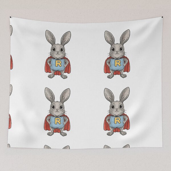 Item preview, MY FRIENDLY RABBIT IS A SUPER HERO designed and sold by NebulaWhimsy.