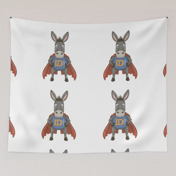 Item preview, MY FRIENDLY DONKEY IS A SUPER HERO designed and sold by NebulaWhimsy.