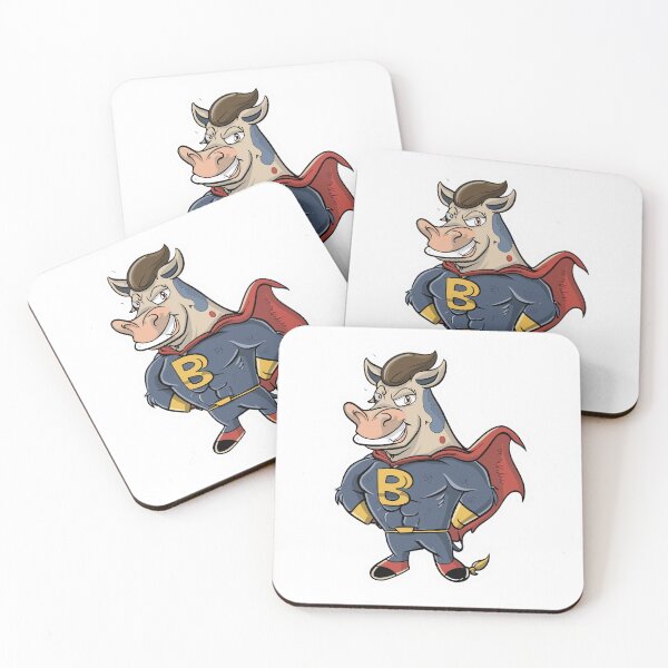 Item preview, MY FRIENDLY BULL IS A SUPER HERO designed and sold by NebulaWhimsy.