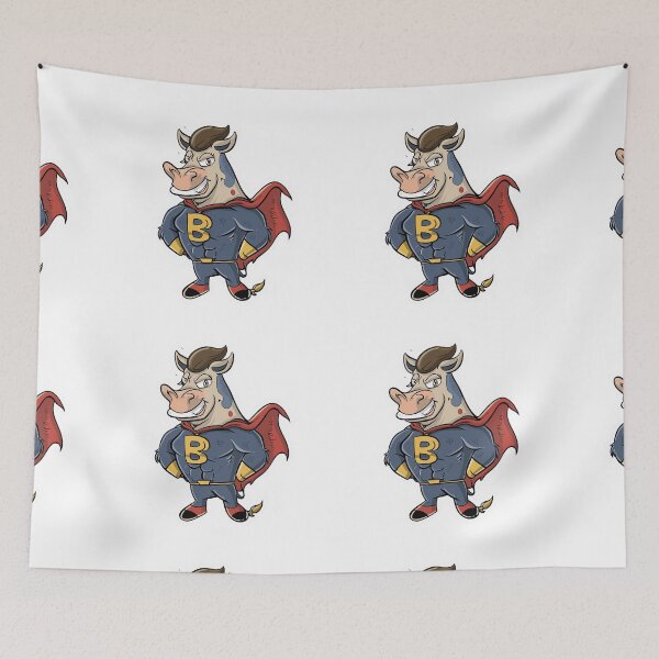 Item preview, MY FRIENDLY BULL IS A SUPER HERO designed and sold by NebulaWhimsy.