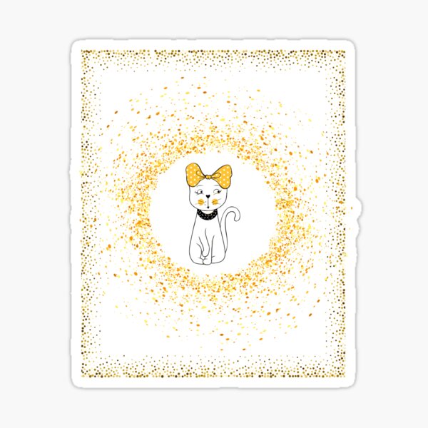 Black Cat with Yellow Eyes Sticker – Reverie Goods & Gifts