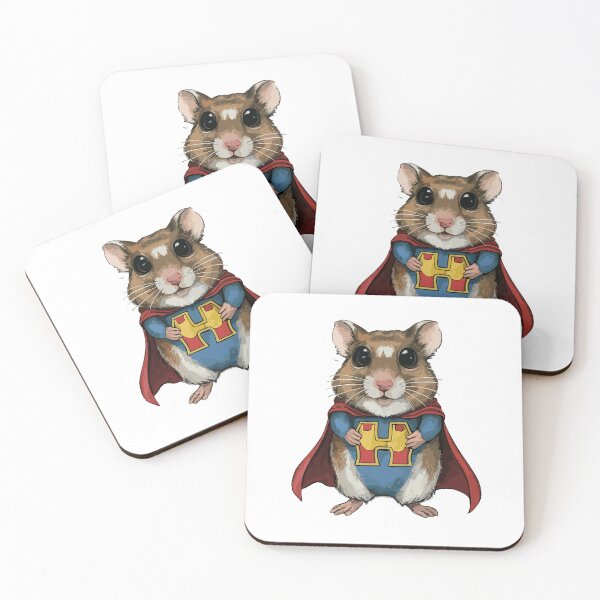 Item preview, MY FRIENDLY HAMSTER IS A SUPER HERO designed and sold by NebulaWhimsy.