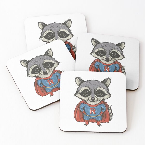 Item preview, MY FRIENDLY RACOON IS A SUPER HERO designed and sold by NebulaWhimsy.