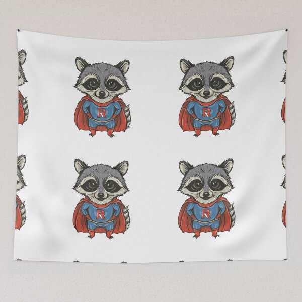 Item preview, MY FRIENDLY RACOON IS A SUPER HERO designed and sold by NebulaWhimsy.